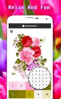 Flower Art Coloring By Number - Pixel Screen Shot 3