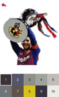 Lionel Messi Color by Number - Pixel Art Game Screen Shot 7