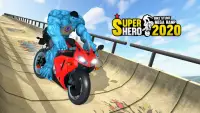 Super Hero Bike Mega Ramp - Stunt Racing Adventure Screen Shot 3