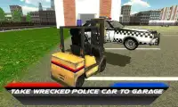 Carro elevador polícia trânsito - jogo transporte Screen Shot 3