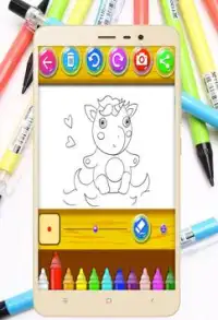 Coloring Unicorn Pony Page Screen Shot 3
