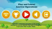 Answer Operations - Kids Math (Free, no ads) Screen Shot 0