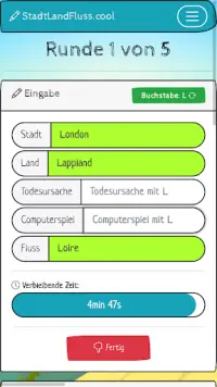 Stadt Land Fluss | Online Mehrspieler Screen Shot 2