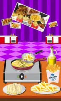 Jogo de culinária de fast food com frite francês Screen Shot 3