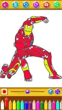 coloring hero of the iron robot Screen Shot 2