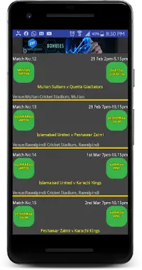 PSL 8 Cricket Schedule 2023 Screen Shot 4