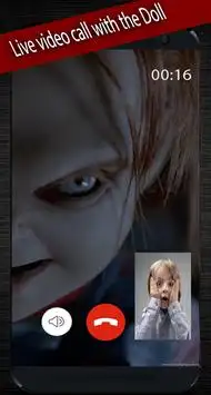 creepy scary doll video call and chat simulator Screen Shot 2