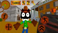Cat Cowboy. Cartoon Neighbor Escape Screen Shot 5