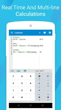 CalcNote: Kalkulator Screen Shot 0