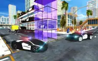 US Police Car Trailer Truck Simulator: Car Parking Screen Shot 1
