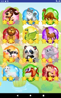 Juego educativo de memoria de animales para niños Screen Shot 2