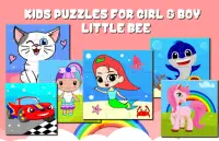 Kids Puzzles for Girl & Boy - Paw Little Bee Screen Shot 0