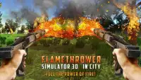 Flamethrower Simulator 3D en la ciudad Screen Shot 1