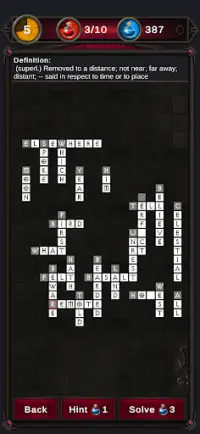 Gothic Crossword - Hero Story RPG Screen Shot 0