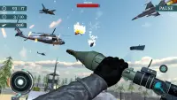 Céu guerra lutador jato: Avião tiroteio combate Screen Shot 4
