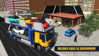 Şehir Araba Taşıyıcı Trailer Sim: Kamyon Oyunları Screen Shot 9
