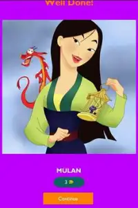 Disney Princess Mulan Quiz Game Screen Shot 2
