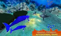 Simulador de vida de baleia azul - jogo Deep Sea Screen Shot 0