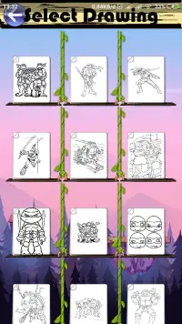 Coloring Ninja Power Turtle Screen Shot 3