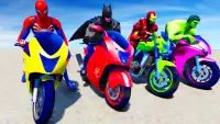 Superhero Bike Stunt GT Racing 3D Bike Racing Game Screen Shot 0