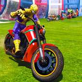 Super Heroes Stun Racing - Bike Mega Ramp