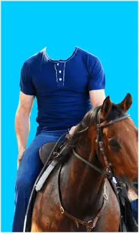 Horse With Man Photo Suit HD Screen Shot 4