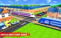 Euro Railroad Crossing: Railway Train Passing 3D Screen Shot 0