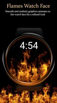 Flames Watch Face - Wear OS Smartwatch - Animated Screen Shot 5