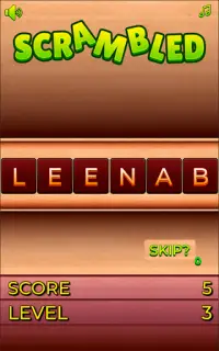 Scramble Words Game Kids offline Screen Shot 1