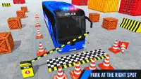 Police Bus Parking Games 3D -Bus Driving Simulator Screen Shot 1