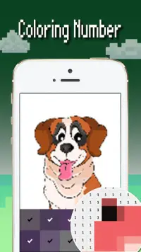 Cães cor pelo número: Pixel art dog coloring 2019 Screen Shot 3