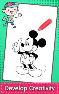 Coloring Mickey Screen Shot 1