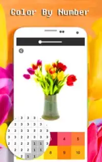 Color de la flor del tulipán por número: Pixel Art Screen Shot 5