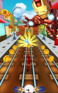 Subway ironman Rush: avengers, Superhero Game Screen Shot 6
