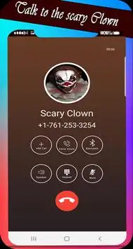Video call and chat simulation with scary clown Screen Shot 5