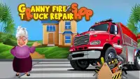 Granny Firetruck Repair Shop Game Screen Shot 10