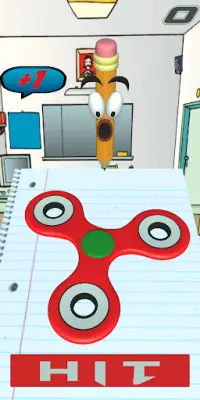 Hit the Fidget Spinner - Jogo em 3D Screen Shot 0