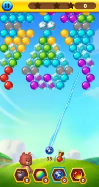 Bubble Bee Pop - カラフルなバブルシューターゲーム Screen Shot 1
