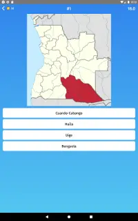 Angola: Regions & Provinces Map Quiz Game Screen Shot 9