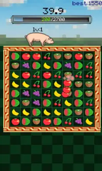 Pigs Like Fruits:Match3 Puzzle Screen Shot 2