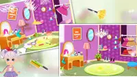 गन्दा गुड़िया घर क्लीनर: घर की सफाई के खेल Screen Shot 4