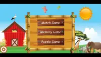 Animal Match, Memory, Puzzle Game for kids Screen Shot 1