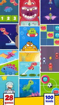 공룡 게임 - 어린이 게임 Screen Shot 0