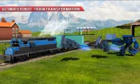 Robo Car Transform: Train Transport Smart Crane 3D Screen Shot 0