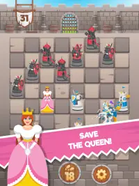 Knight Saves Queen - Brain Puzzle Chess Puzzles Screen Shot 9