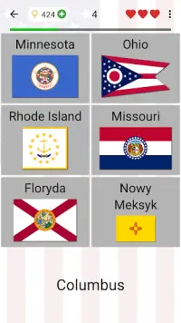 Stany USA: Stolice, flagi i mapy: Quiz o geografii Screen Shot 2