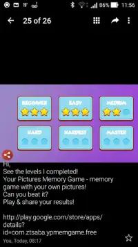Your Pictures Memory Game Screen Shot 7
