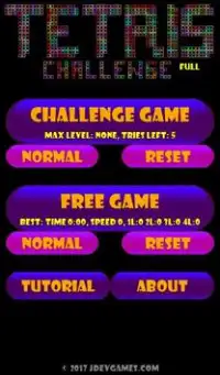 Challenge of Tetris Free Screen Shot 0