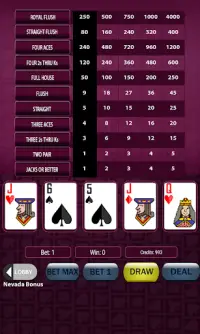 Super Deluxe Video Poker Screen Shot 2