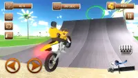 Tricky MotoCross Bike Beach Jumping 3D Screen Shot 2